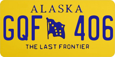 AK license plate GQF406