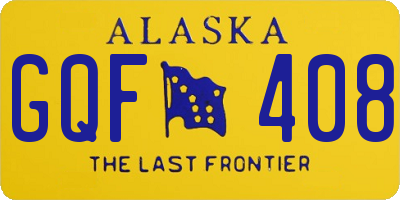 AK license plate GQF408