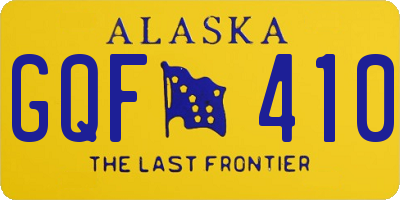 AK license plate GQF410