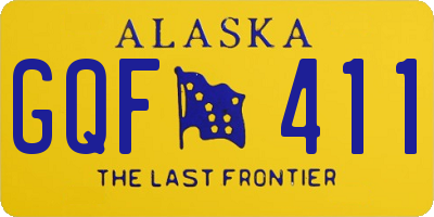 AK license plate GQF411