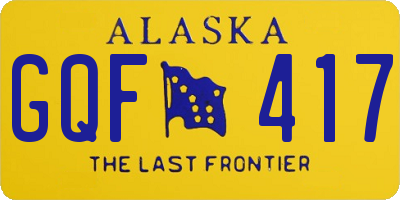 AK license plate GQF417