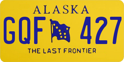 AK license plate GQF427
