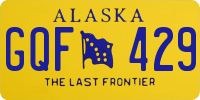 AK license plate GQF429