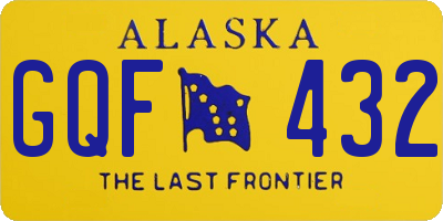 AK license plate GQF432