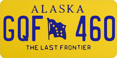 AK license plate GQF460