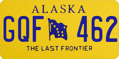 AK license plate GQF462