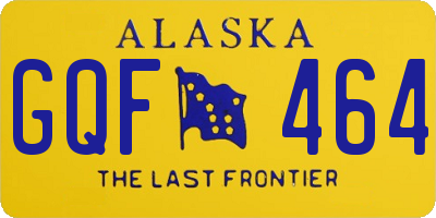 AK license plate GQF464