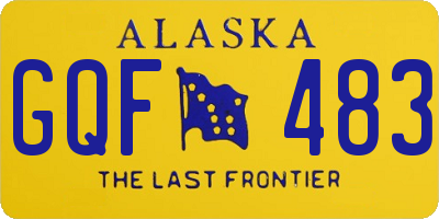 AK license plate GQF483
