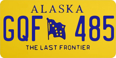 AK license plate GQF485