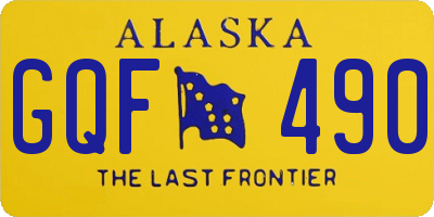 AK license plate GQF490