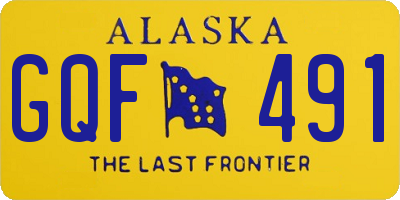 AK license plate GQF491