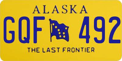 AK license plate GQF492