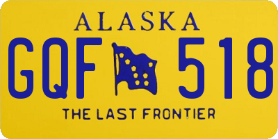 AK license plate GQF518