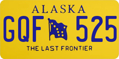 AK license plate GQF525
