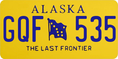 AK license plate GQF535