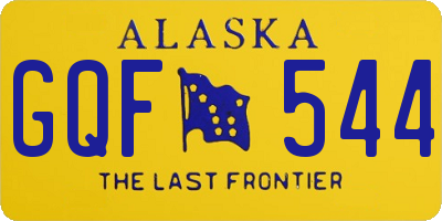 AK license plate GQF544