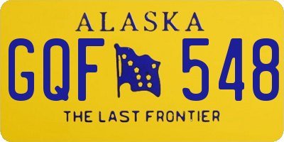 AK license plate GQF548