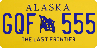 AK license plate GQF555