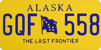 AK license plate GQF558