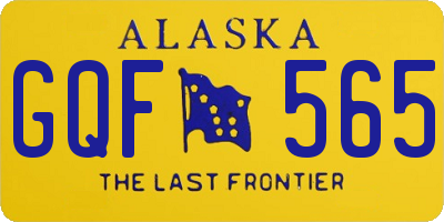 AK license plate GQF565