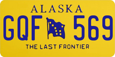 AK license plate GQF569