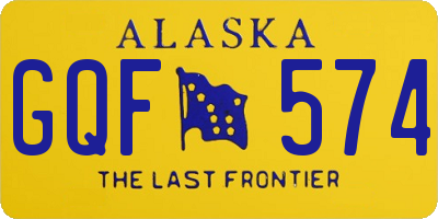 AK license plate GQF574