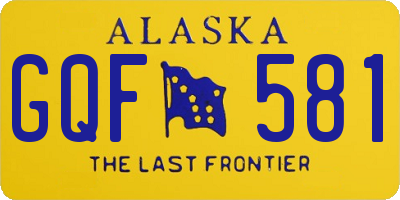 AK license plate GQF581
