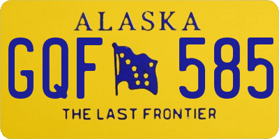 AK license plate GQF585