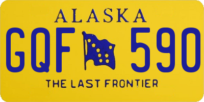 AK license plate GQF590