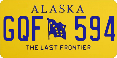 AK license plate GQF594