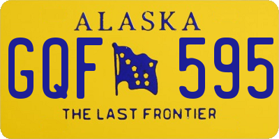 AK license plate GQF595