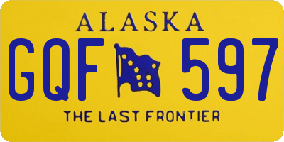 AK license plate GQF597
