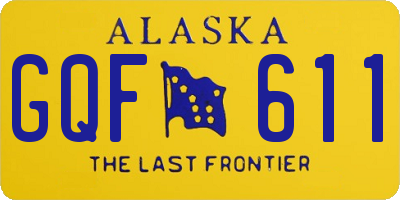 AK license plate GQF611