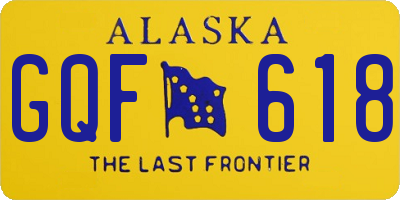 AK license plate GQF618