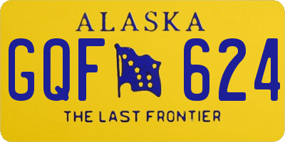 AK license plate GQF624