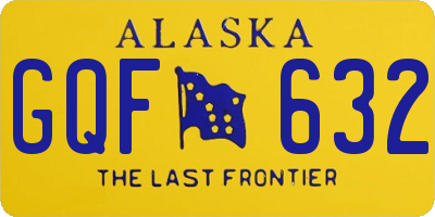AK license plate GQF632