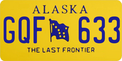 AK license plate GQF633