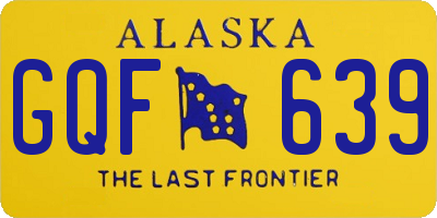 AK license plate GQF639