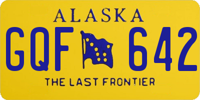 AK license plate GQF642