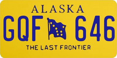 AK license plate GQF646