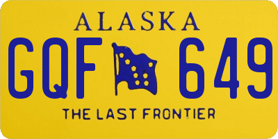 AK license plate GQF649