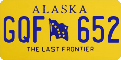 AK license plate GQF652
