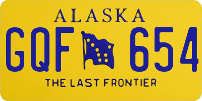 AK license plate GQF654