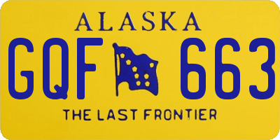 AK license plate GQF663