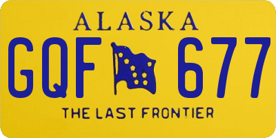 AK license plate GQF677