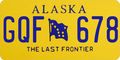 AK license plate GQF678