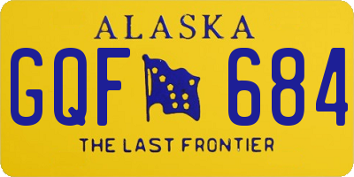 AK license plate GQF684
