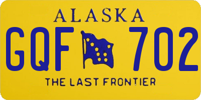 AK license plate GQF702