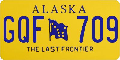 AK license plate GQF709