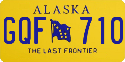 AK license plate GQF710